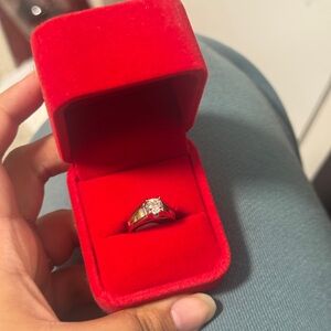 14K Elegant Gold and Silver Women's Ring